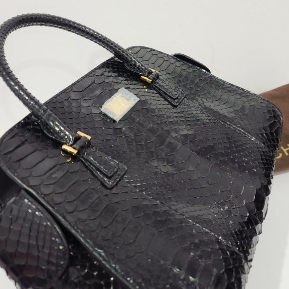 MK RUNWAY COLLECTION ✅ Michael Kors Runway GIA PYTHON SATCHEL ⭐ NWT's - Picture 8 of 16